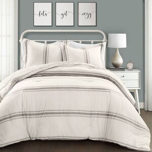 Elegant Cream and Gray Bedding Set